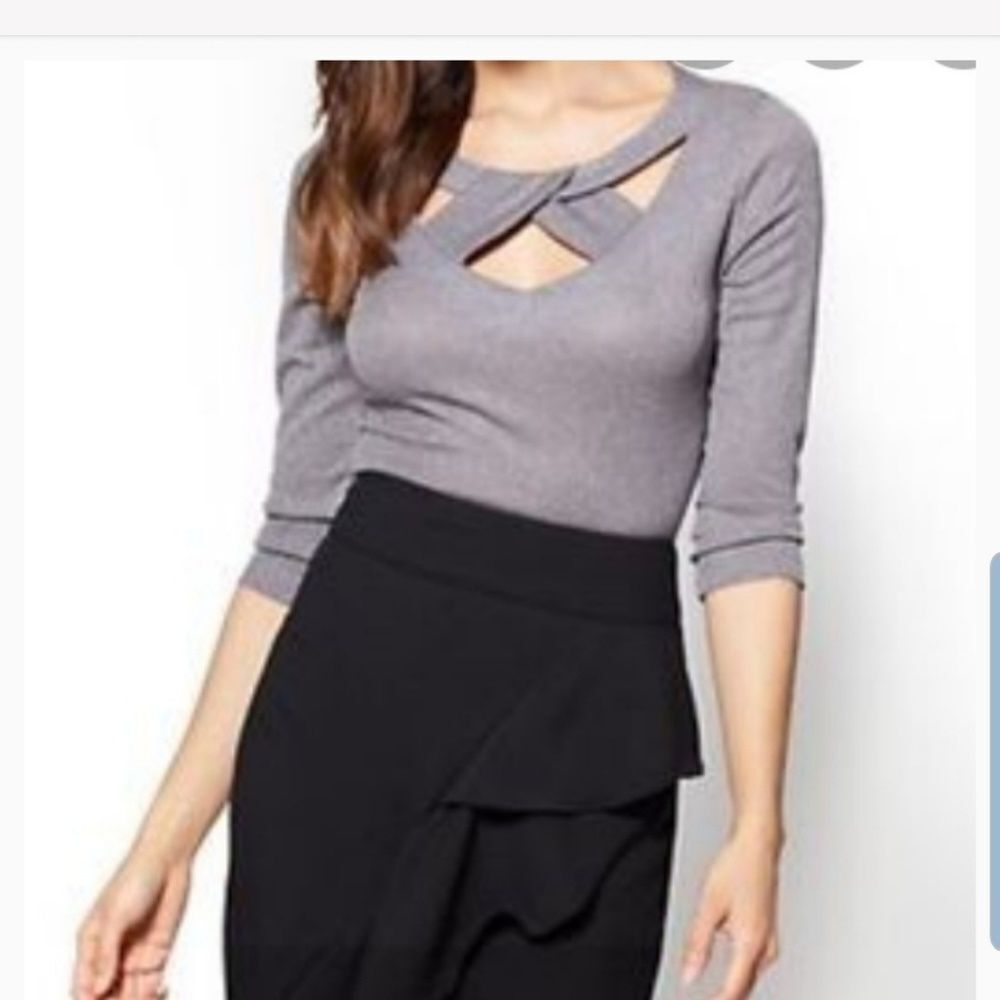 New York & Company  crisscross detail blouse
